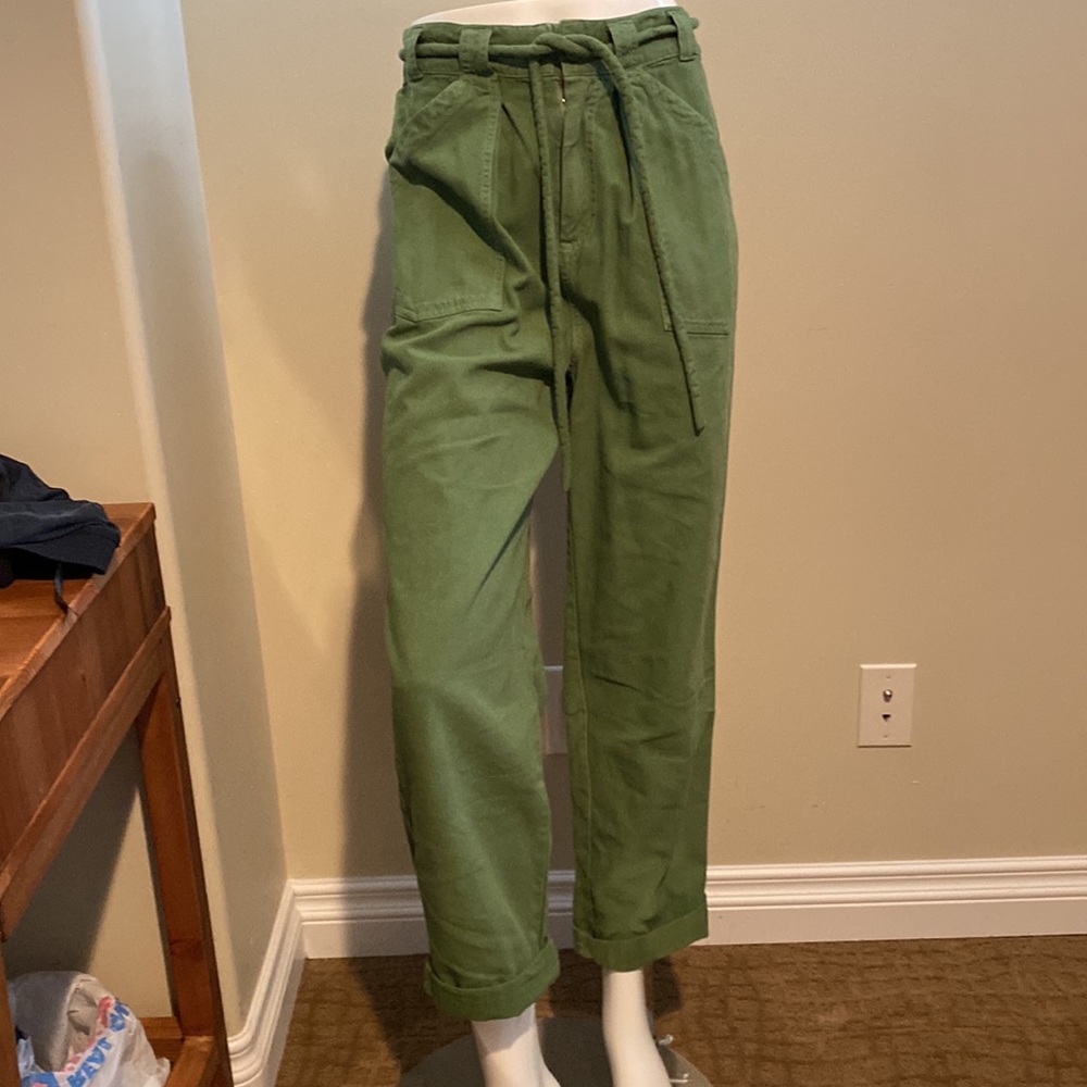 Free People Laurel Green Utility Pants Size XS